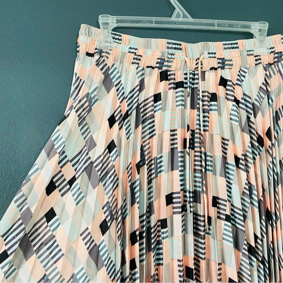 Club Monaco pleated jupe multi maxi skirt large new with tag - Picture 3 of 4